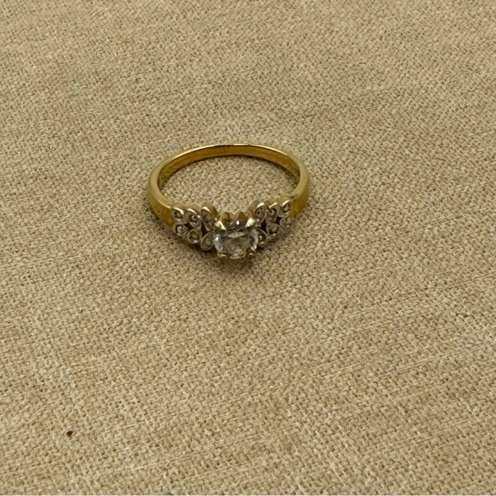 Elegant Gold tone and Silver tone Women's cubic zirconia Ring